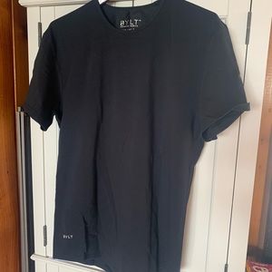 BYLT DESIGNER MENS TEE SHIRT, LUX BLEND FABRIC, SHORT SLEEVE, DROP CUT STYLE